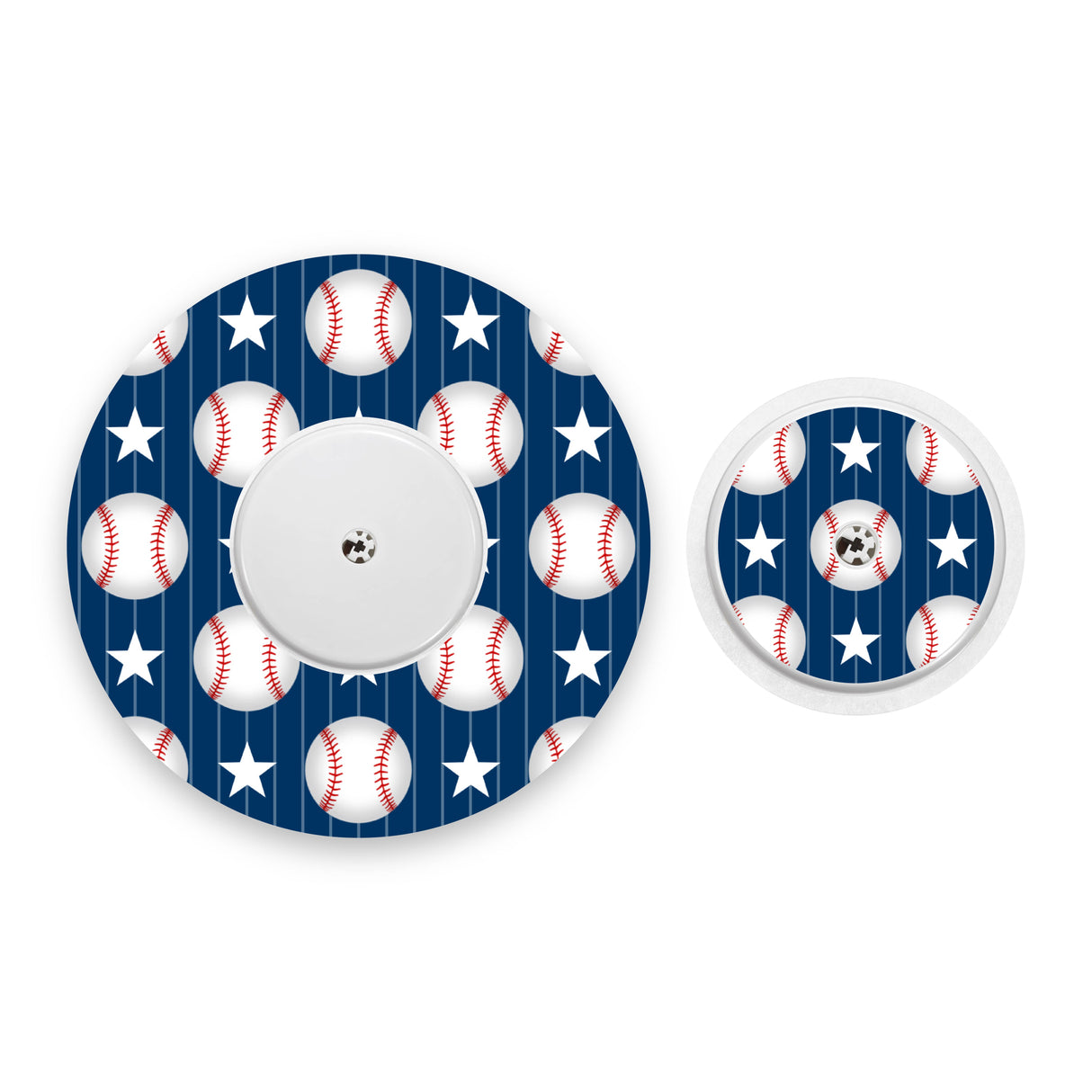 Baseball Freestyle Libre 2 Diabetes Patch with Matching Vinyl Centre Sticker