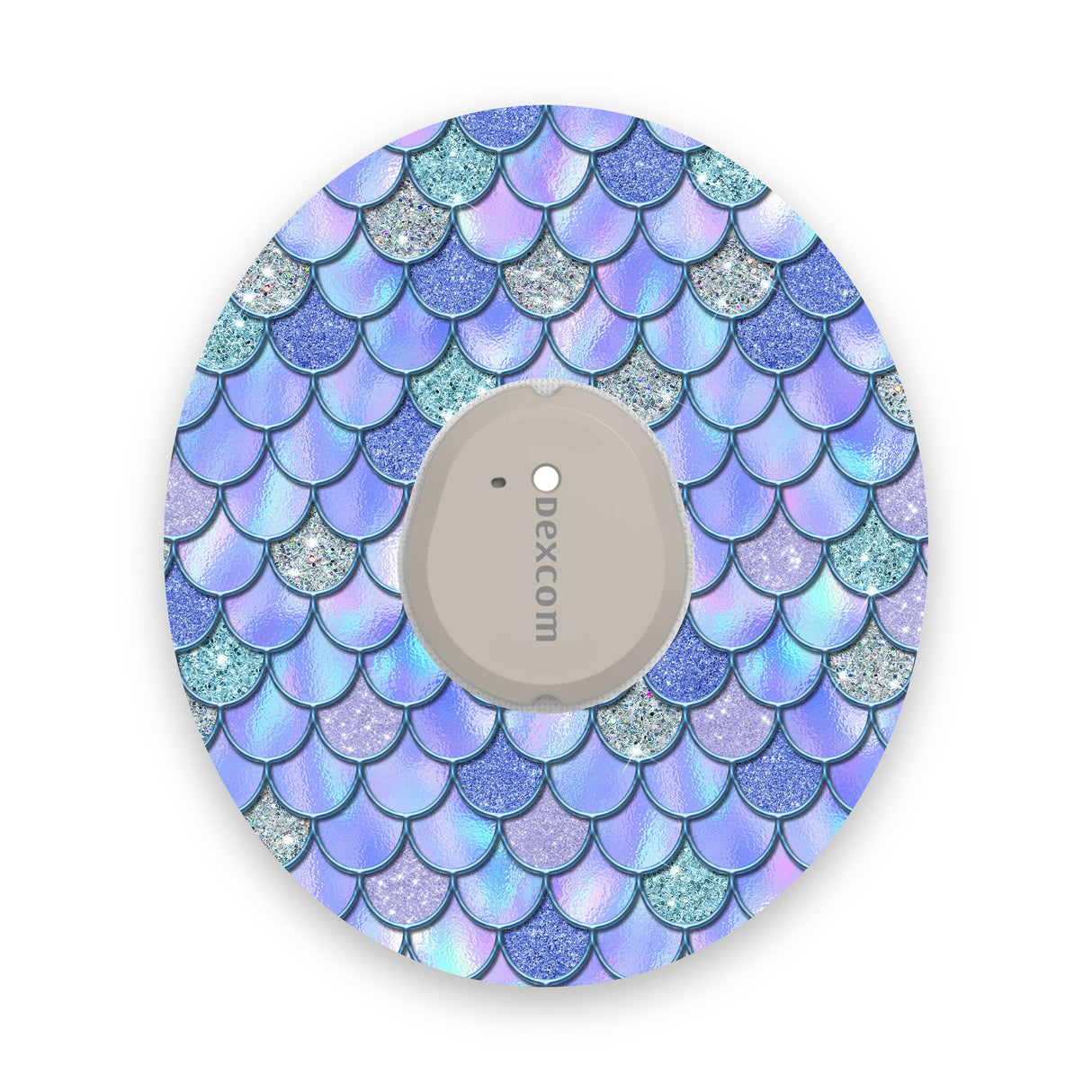 Blue-Purple Mermaid Scales Dexcom G7 Diabetes Patch