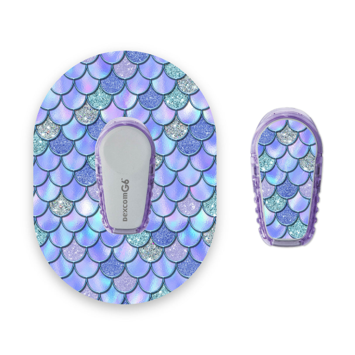 Blue-Purple Mermaid Scales Dexcom G6 Diabetes Patch