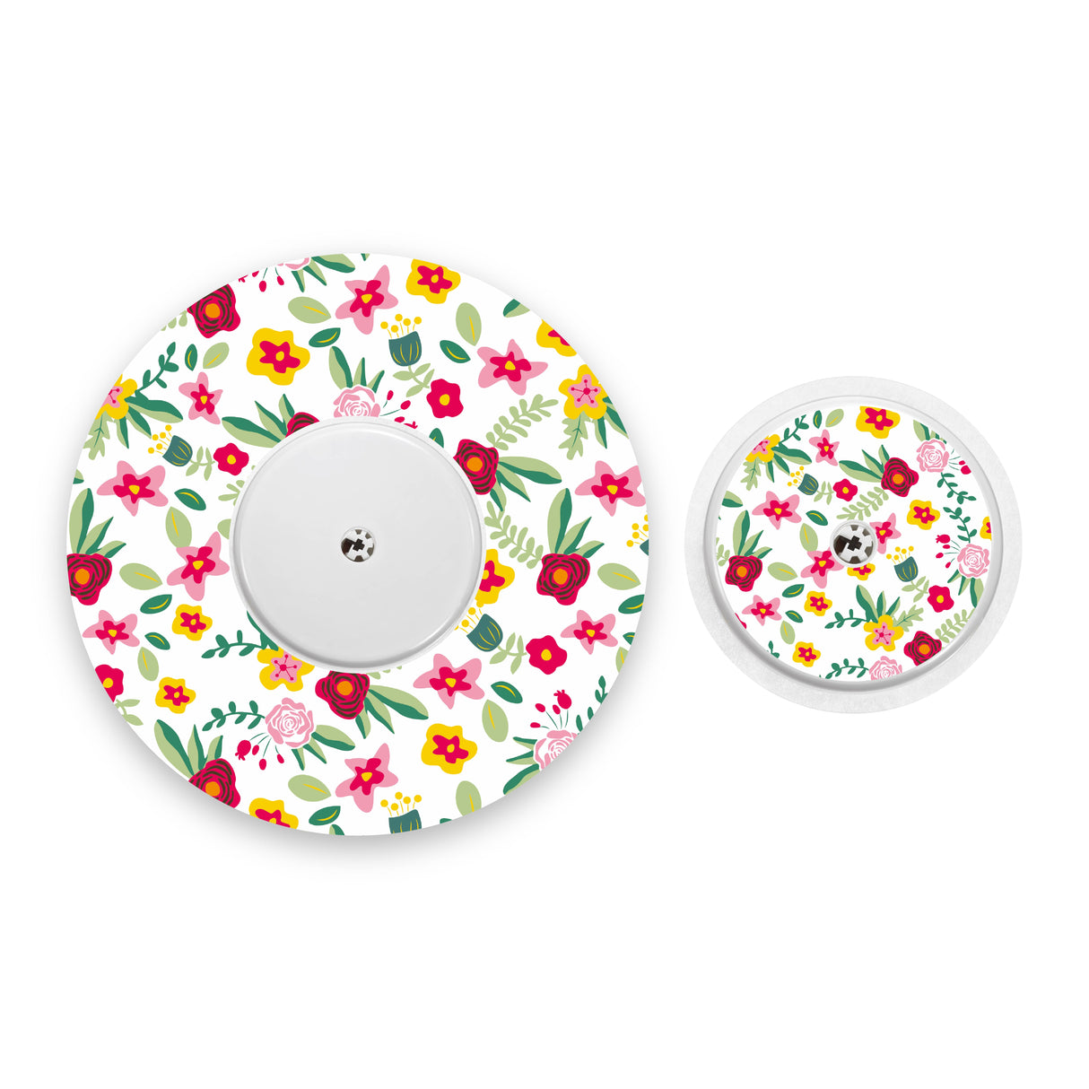 Rose Flowers Freestyle Libre 2 Diabetes Patch with Matching Vinyl Centre Sticker