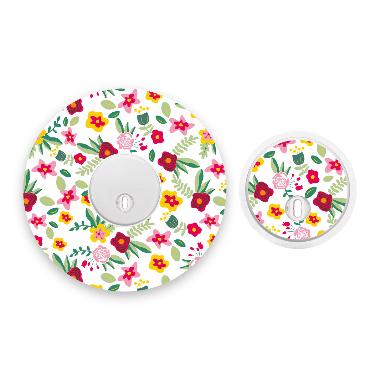 Rose Flowers Freestyle Libre 3 Diabetes Patch with Matching Vinyl Centre Sticker