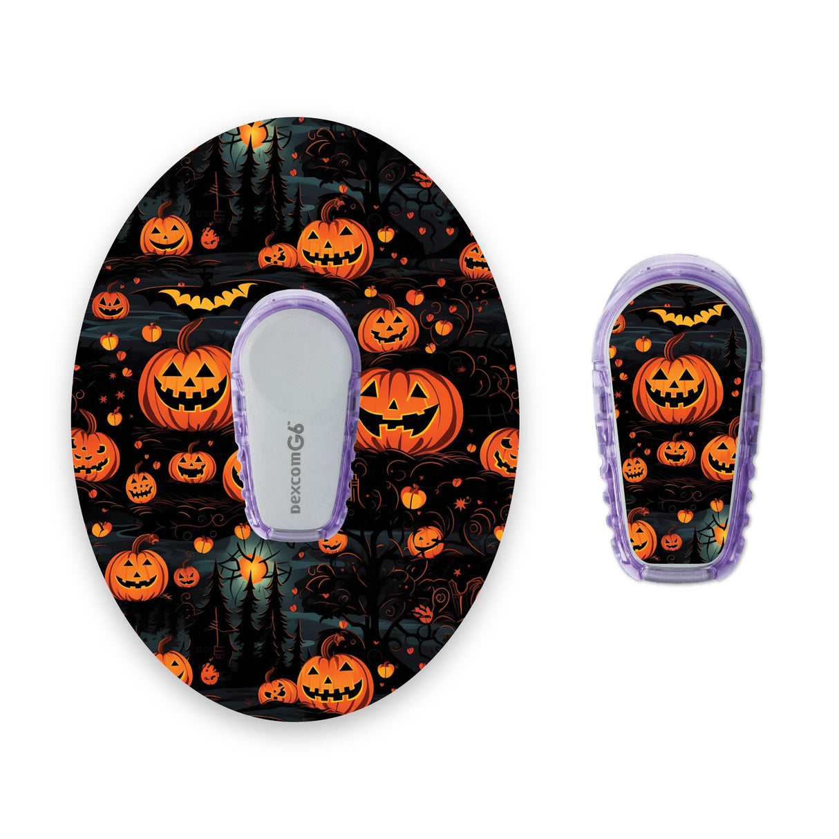 Halloween Pumpkins Dexcom G6 Diabetes Patch with Matching Vinyl Centre Sticker