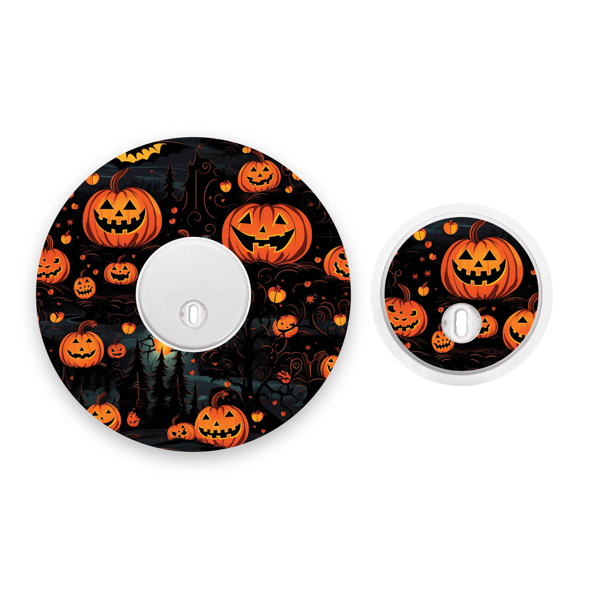 Halloween Pumpkins Freestyle Libre 3 Diabetes Patch with Matching Vinyl Centre Sticker
