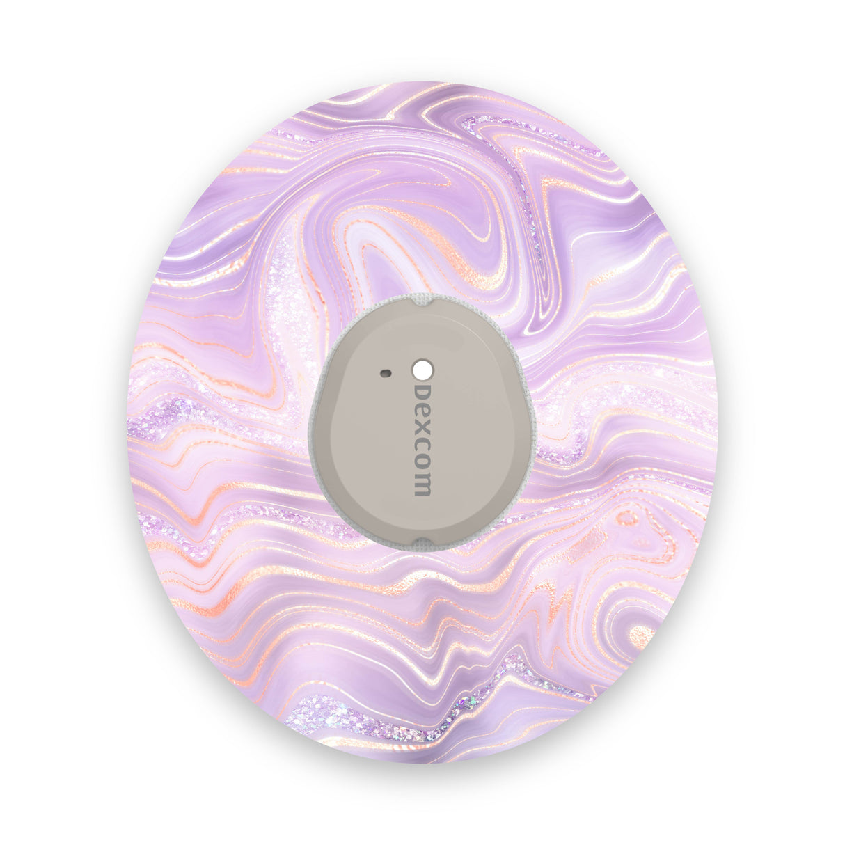 Lilac Marble Sparkle Effect Dexcom G7 Diabetes Patch