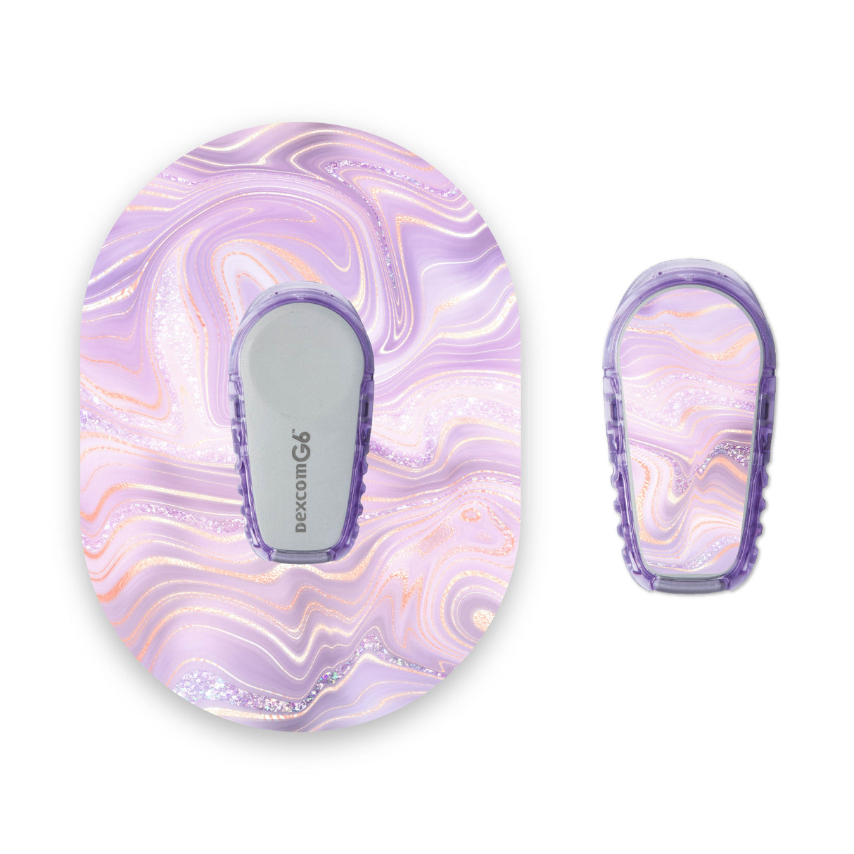Lilac Marble Sparkle Effect Dexcom G6 Diabetes Patch