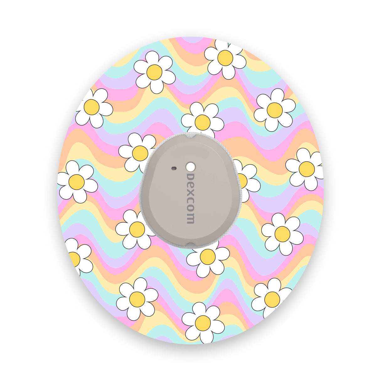 Pastel Groovy Flowers Dexcom G7 Diabetes Patch