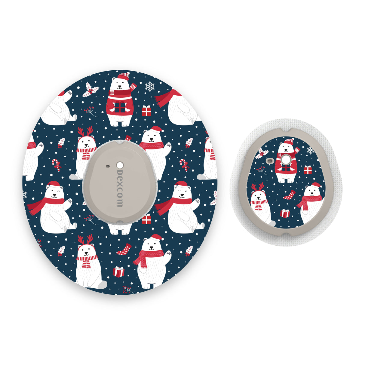 Polar Bear Dexcom G7 Diabetes Patch with Matching Vinyl Centre Sticker