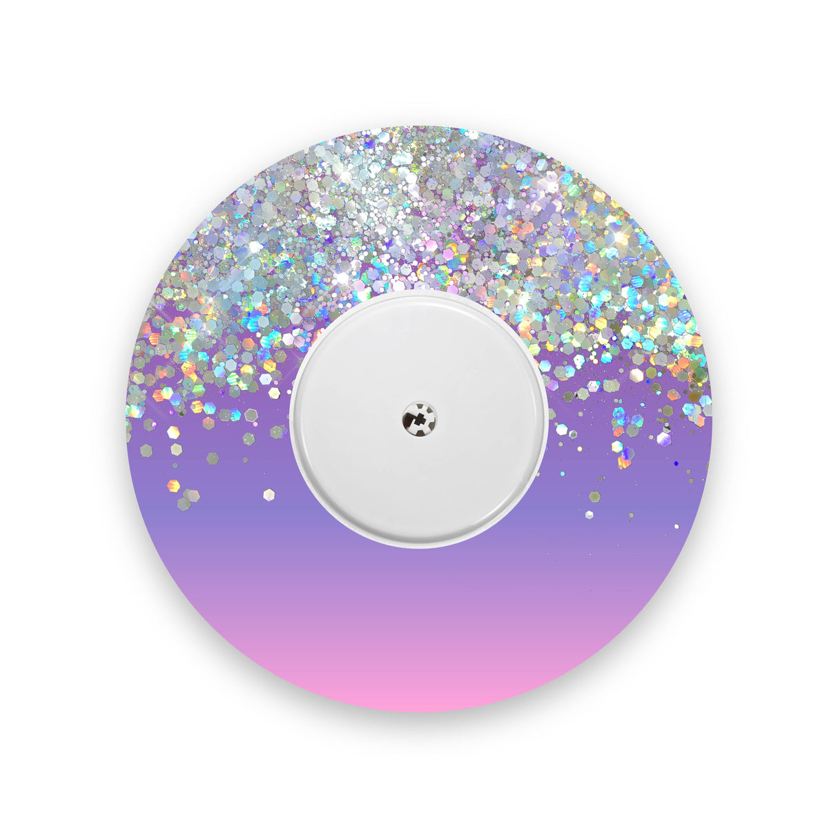 Purple Ombré Printed Glitter Effect Freestyle Libre 2 Diabetes Patch