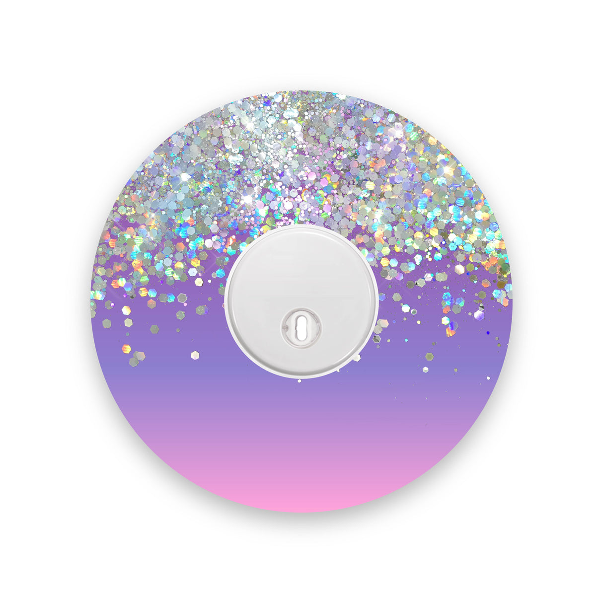 Purple Ombré Printed Glitter Effect Freestyle Libre 3 Diabetes Patch