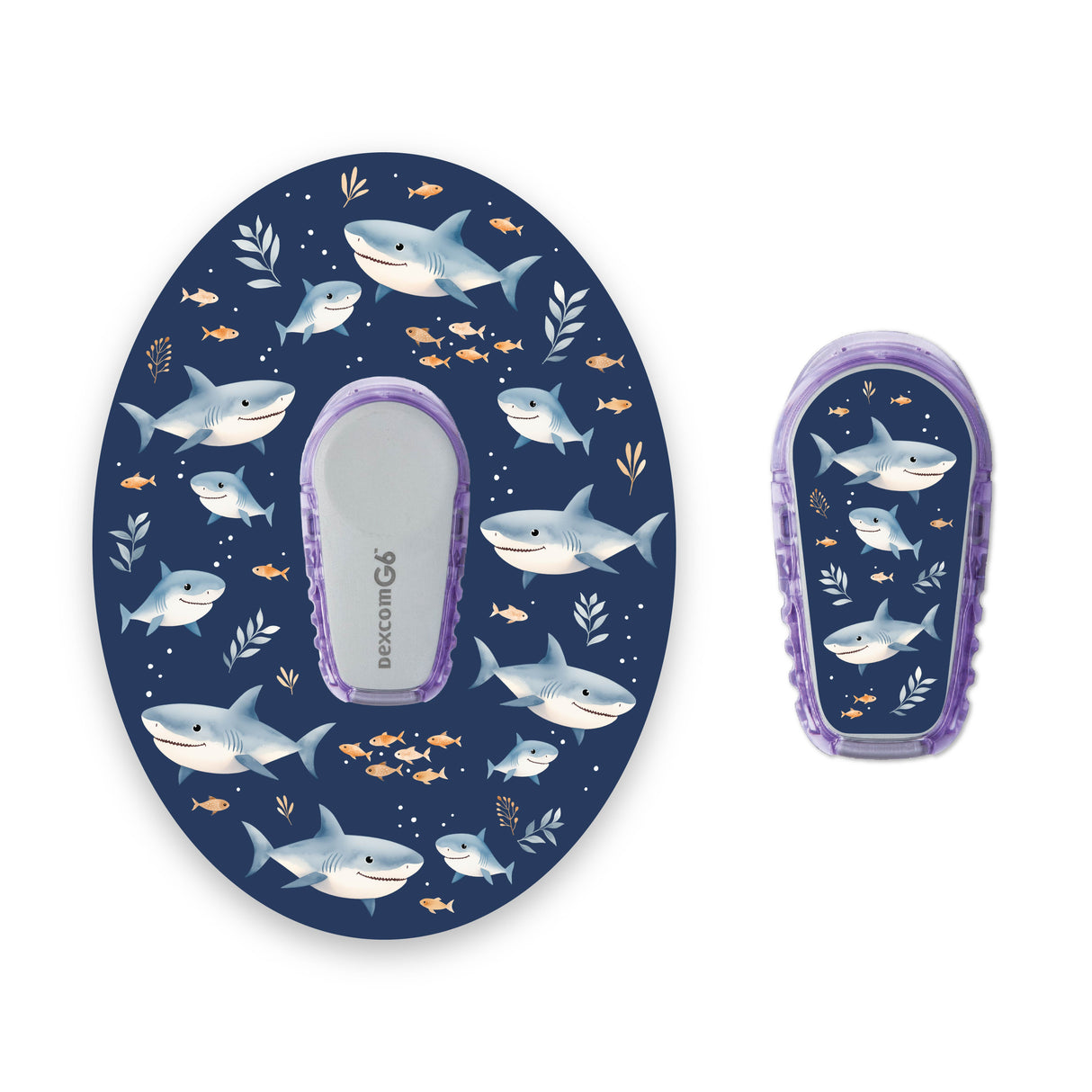 Sharks Dexcom G6 Diabetes Patch with Matching Vinyl Centre Sticker