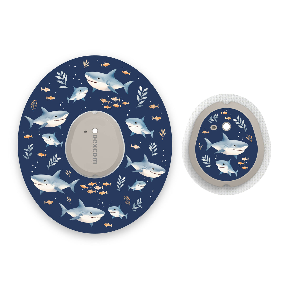 Sharks Dexcom G7 Diabetes Patch with Matching Vinyl Centre Sticker