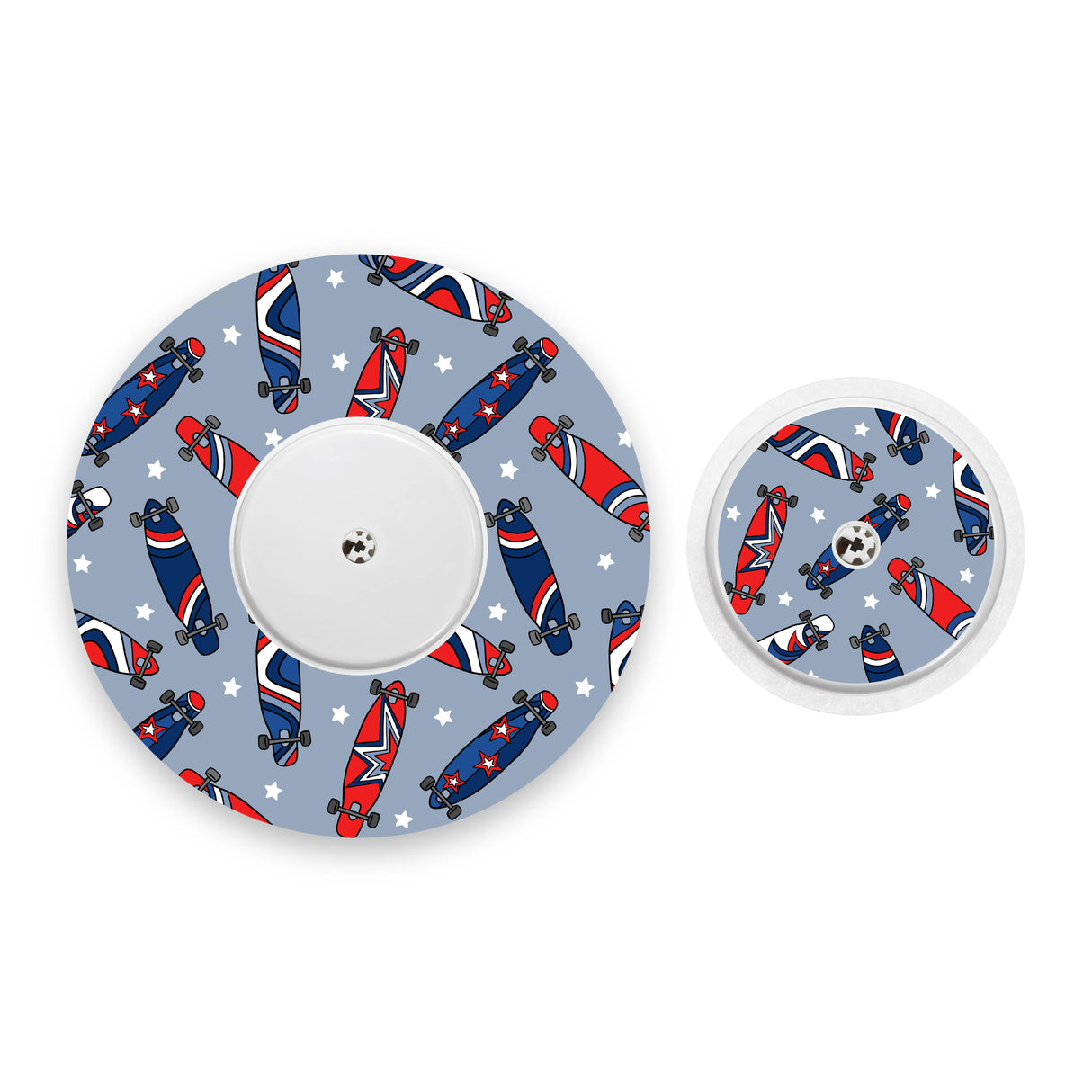 Skateboard Freestyle Libre 2 Diabetes Patch with Matching Vinyl Centre Sticker