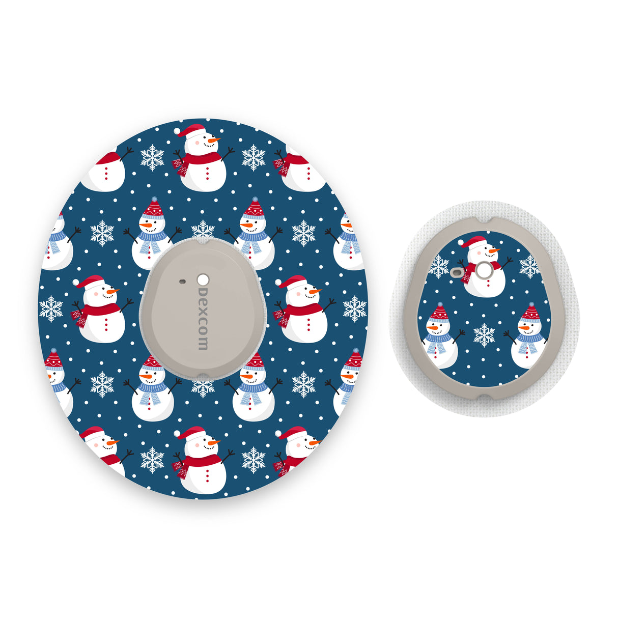 Snowmen Dexcom G7 Diabetes Patch with Matching Vinyl Centre Sticker