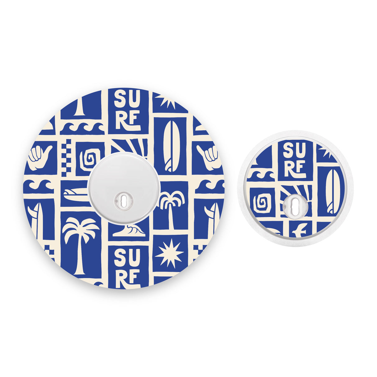 Surfing Freestyle Libre 3 Diabetes Patch with Matching Vinyl Centre Sticker