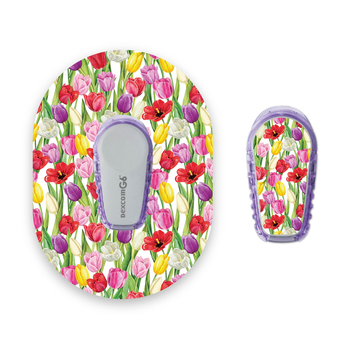 Tulips Dexcom G6 Diabetes Patch with Matching Vinyl Centre Sticker