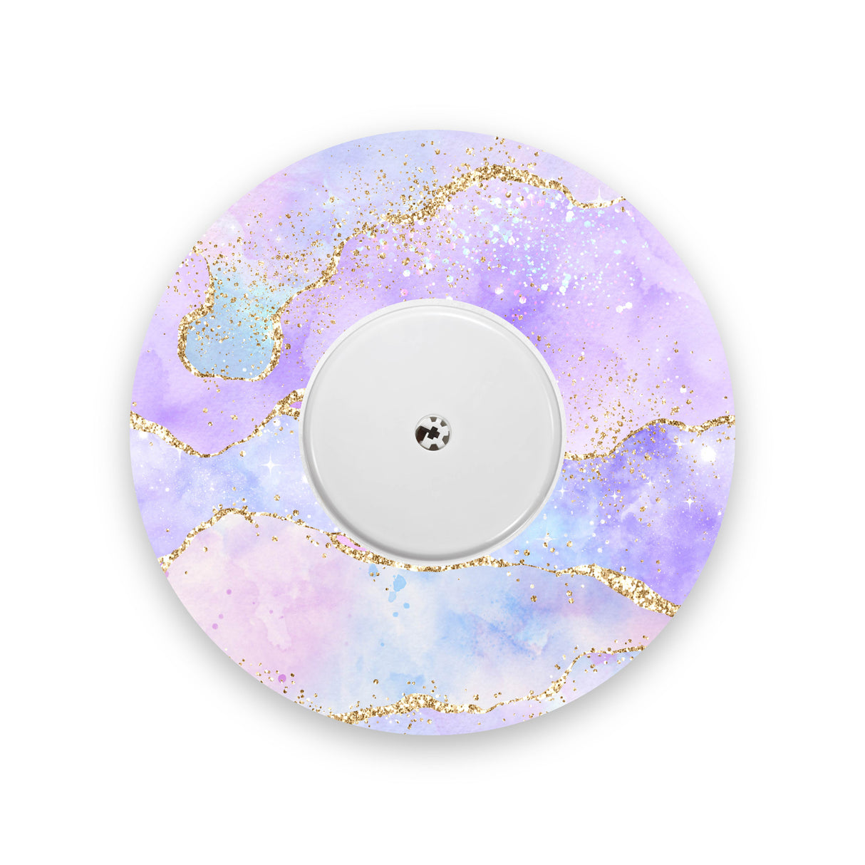 Purple Watercolour Gold Sparkle Effect Freestyle Libre 2 Diabetes Patch
