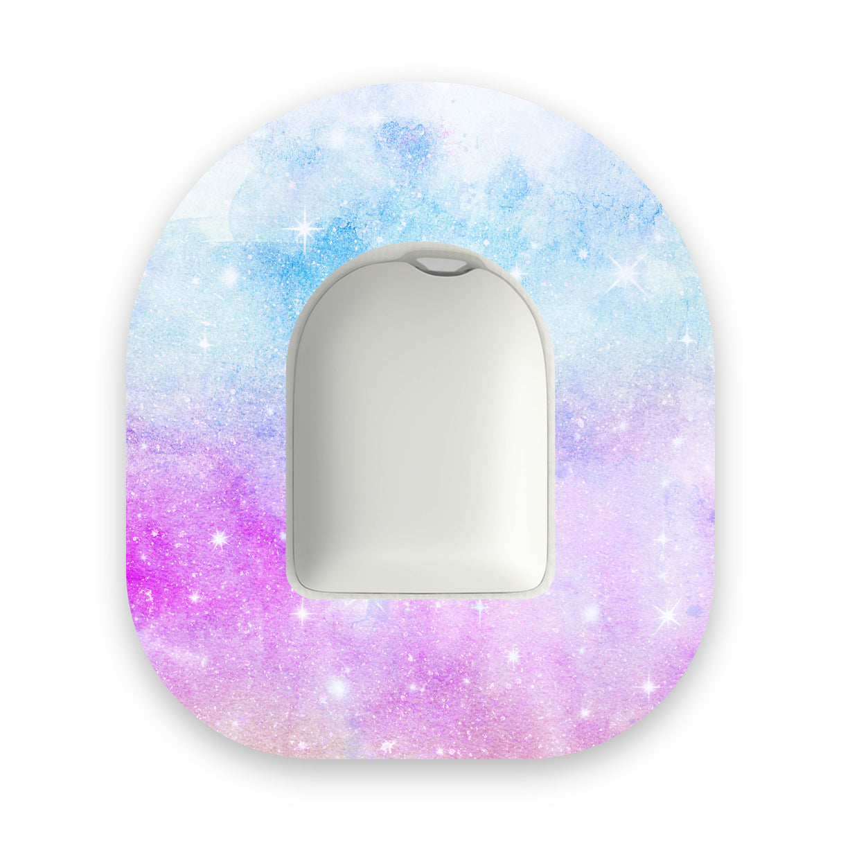Blue to Pink Watercolour Omnipod Diabetes Patch