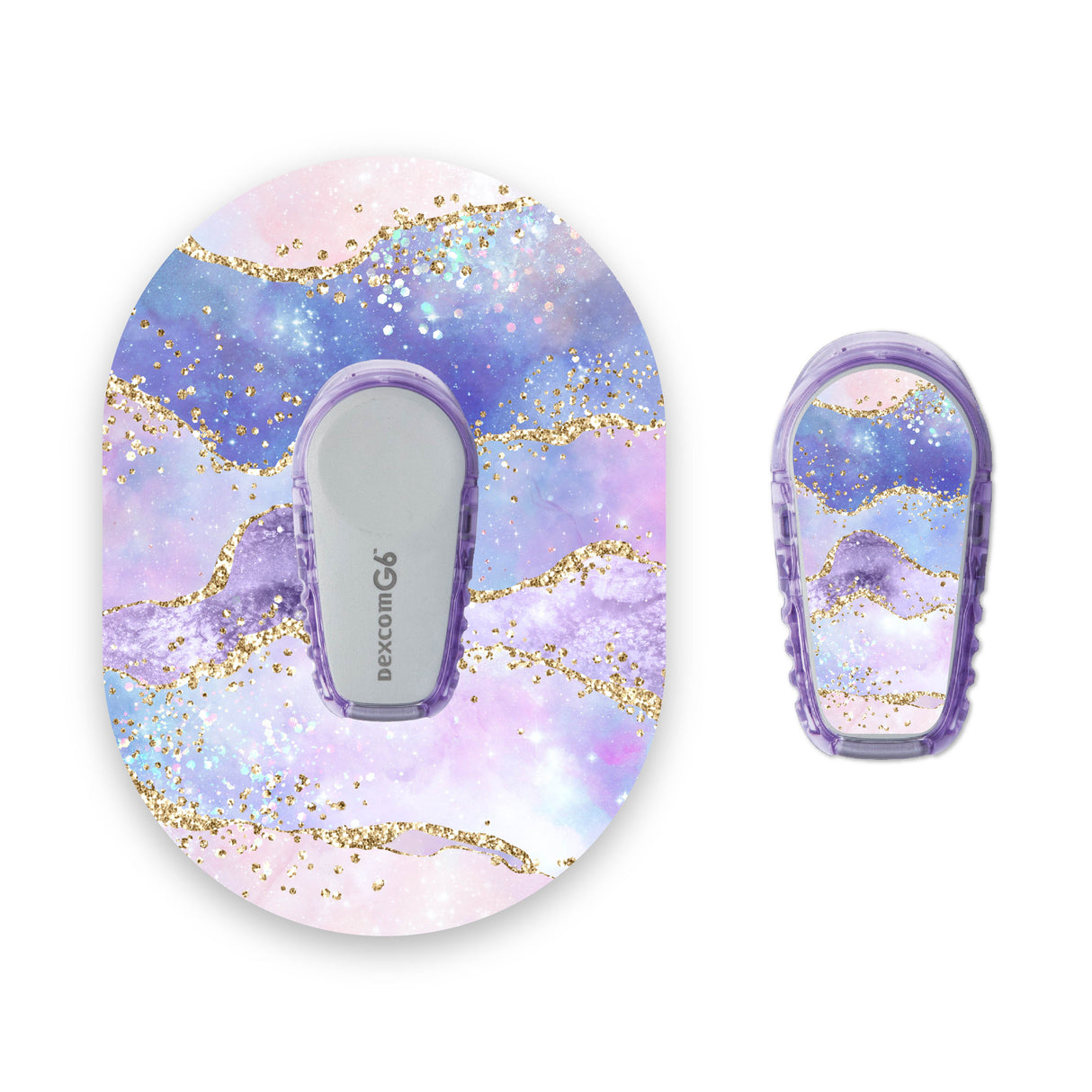 Watercolour Gold Sparkle Effect Dexcom G6 Diabetes Patch