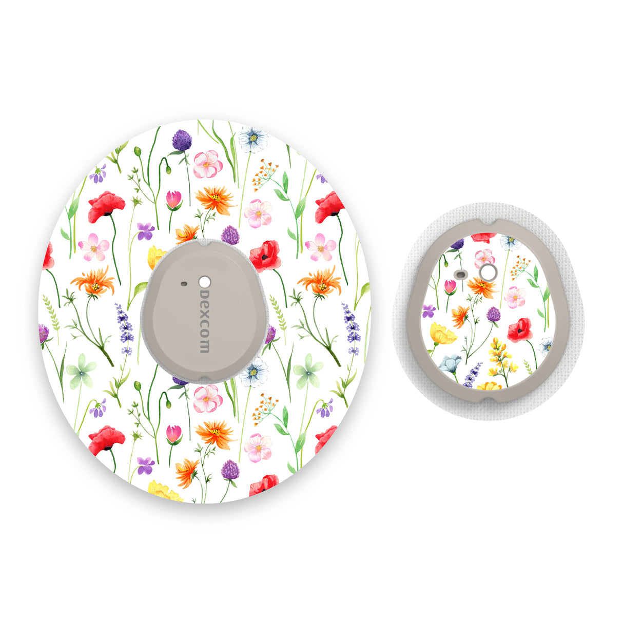 Wildflowers Dexcom G7 Diabetes Patch with Matching Vinyl Centre Sticker