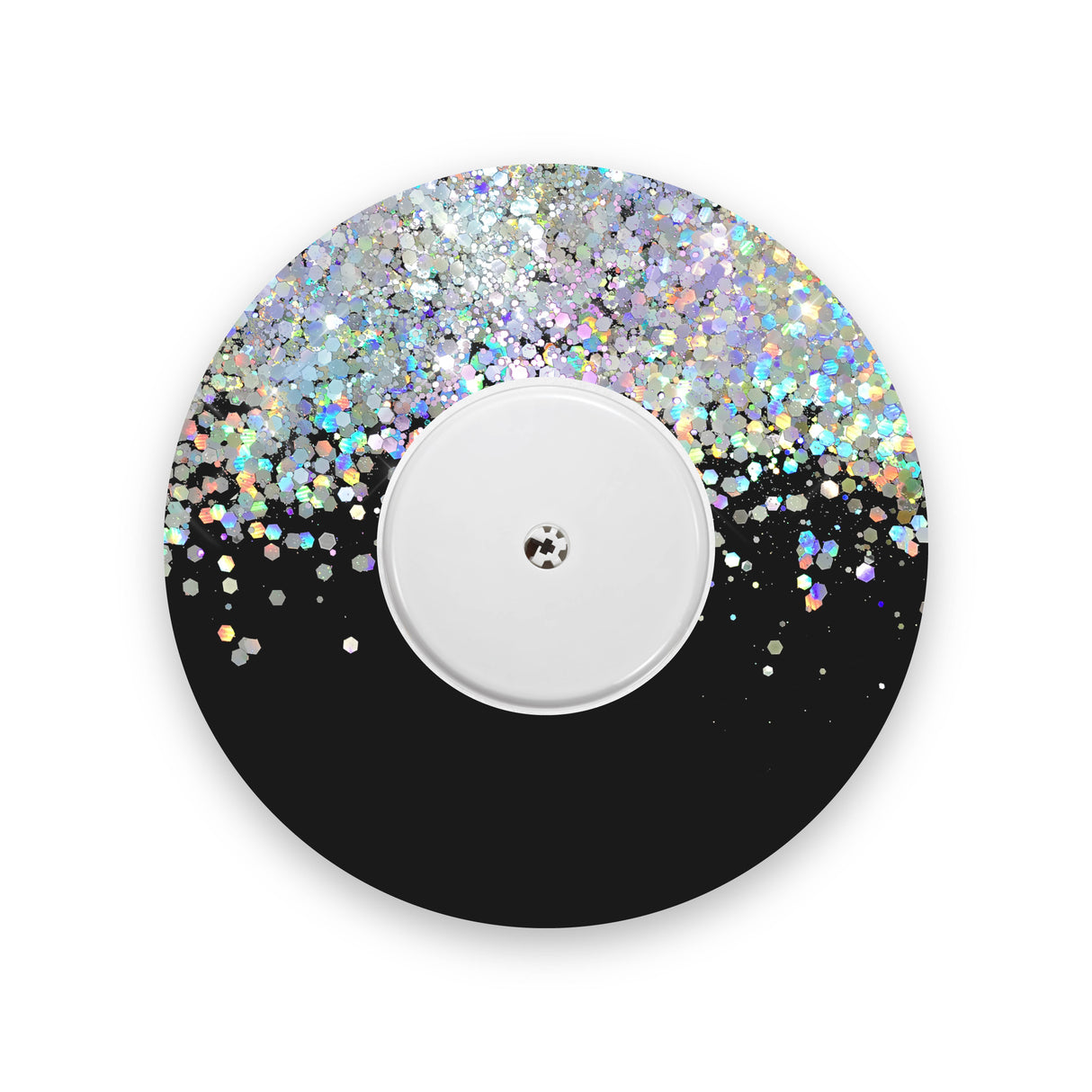 Black Printed Glitter Effect Freestyle Libre 2 Diabetes Patch