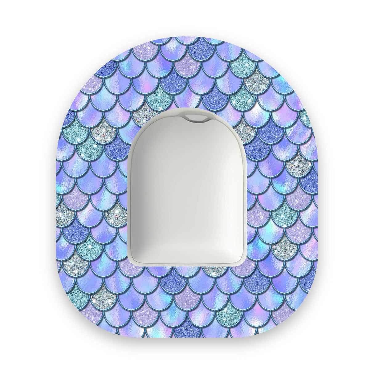 Blue-Purple Mermaid Scales Omnipod Diabetes Patch