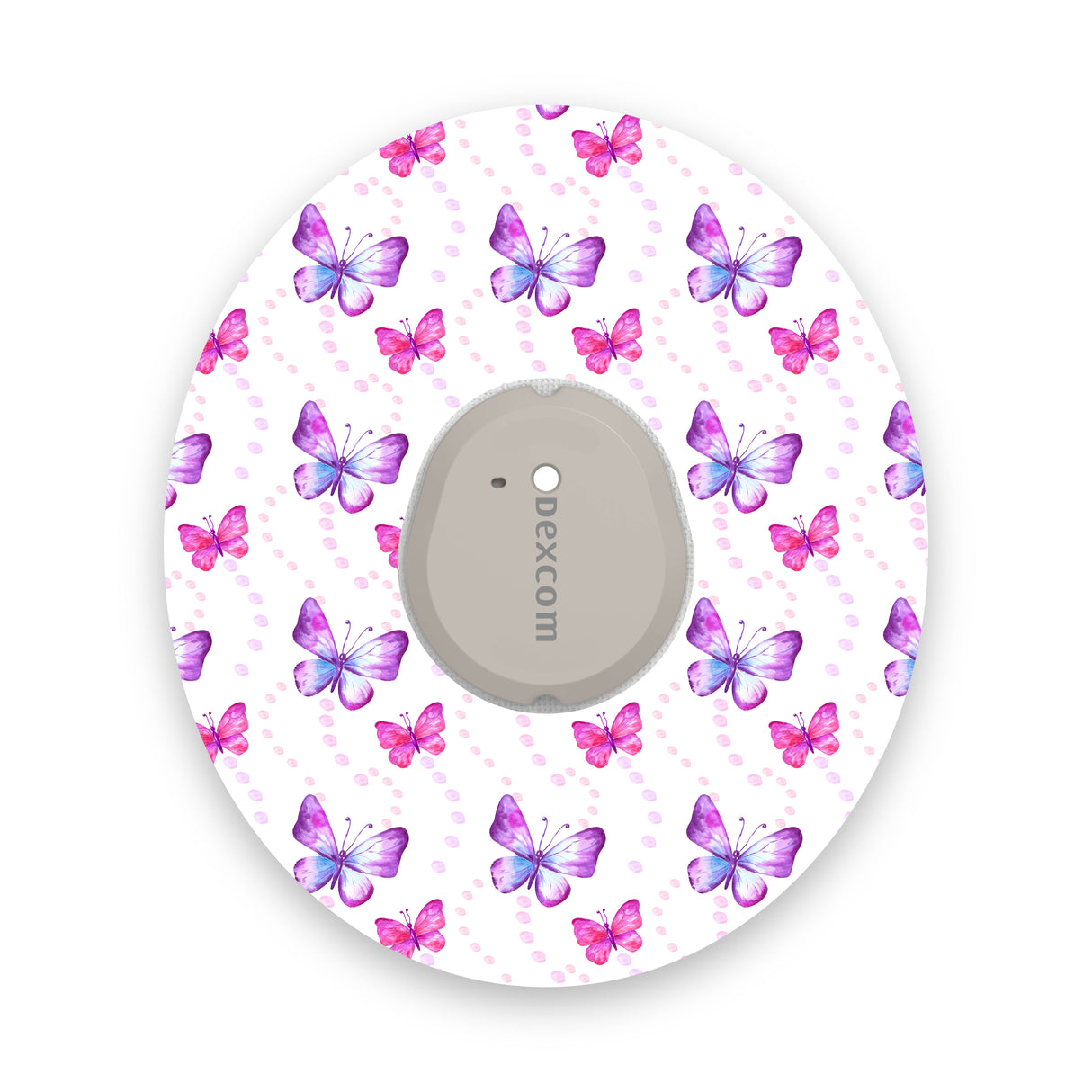 Purple & Pink Butterflies Dexcom G7 Diabetes Patch