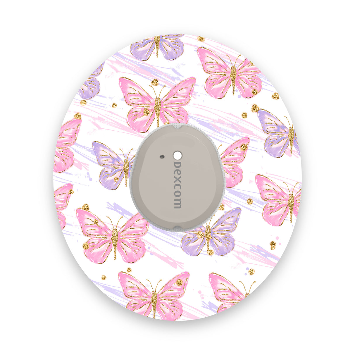 Pink & Lilac Butterflies Dexcom G7 Diabetes Patch