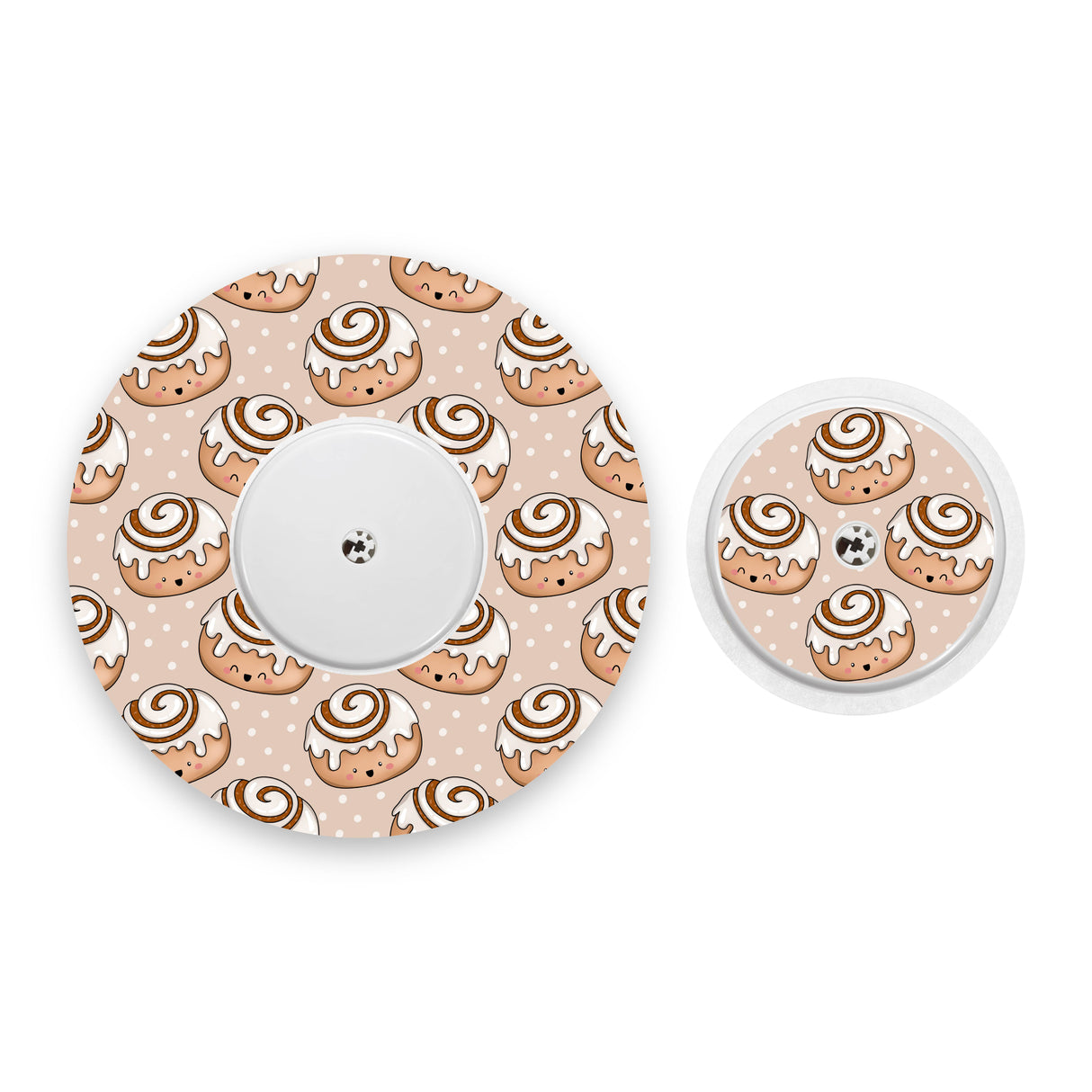 Cinnamon Buns Freestyle Libre 2 Diabetes Patch with Matching Vinyl Centre Sticker