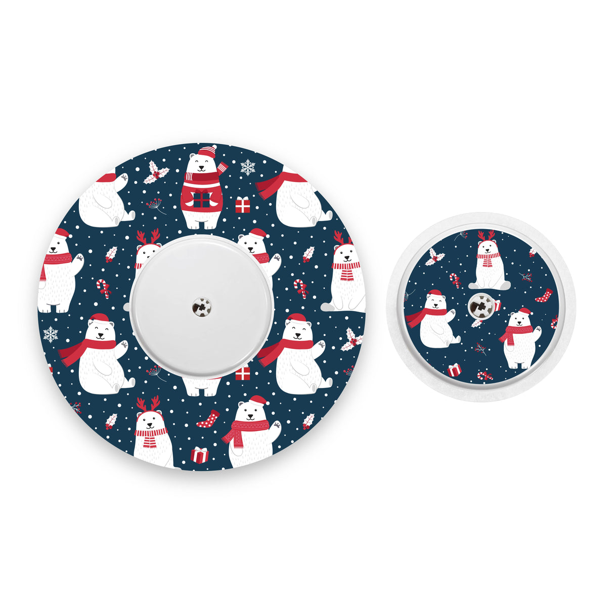 Polar Bear Freestyle Libre 2 Diabetes Patch with Matching Vinyl Centre Sticker