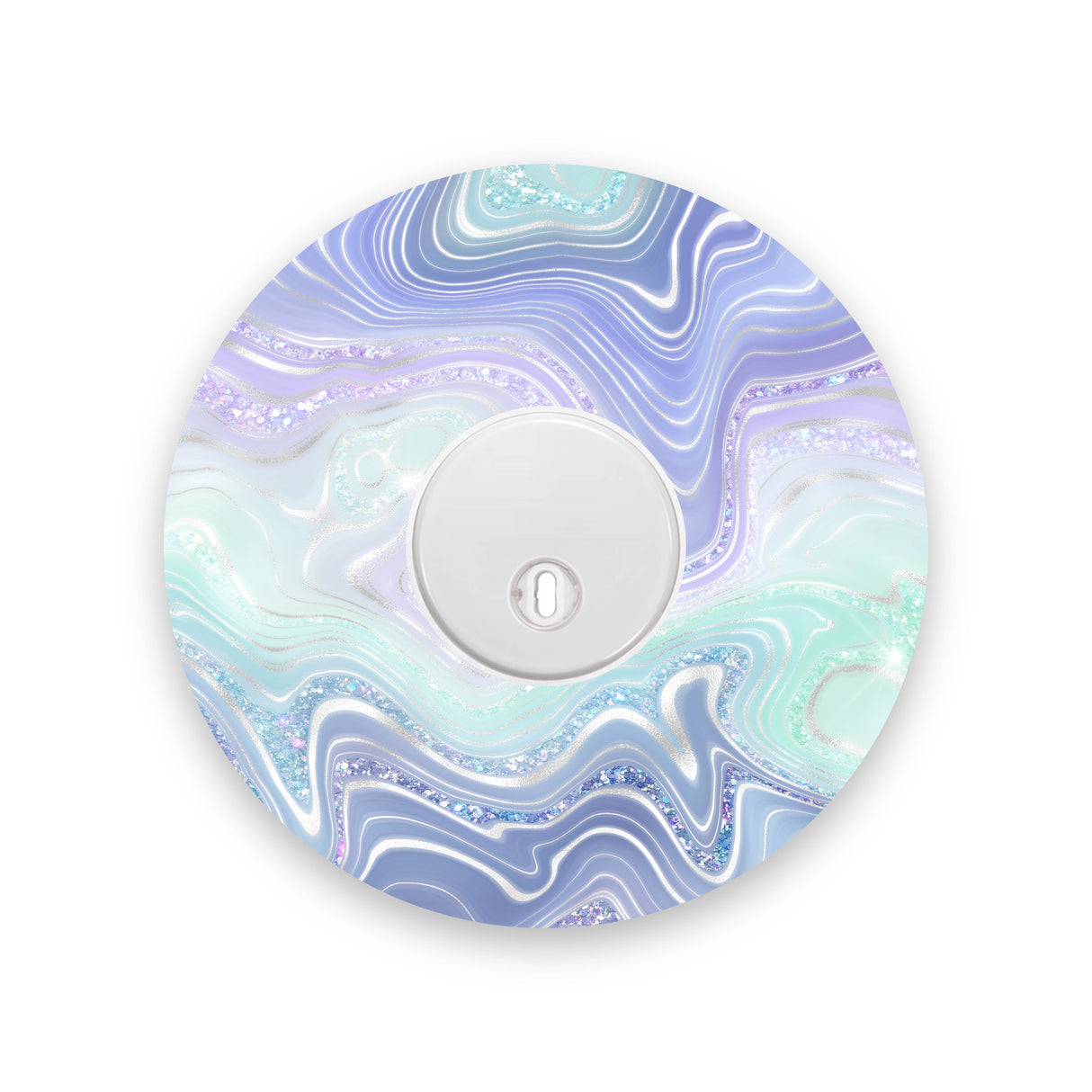 Blue Green Marble Sparkle Effect Freestyle Libre 3 Diabetes Patch