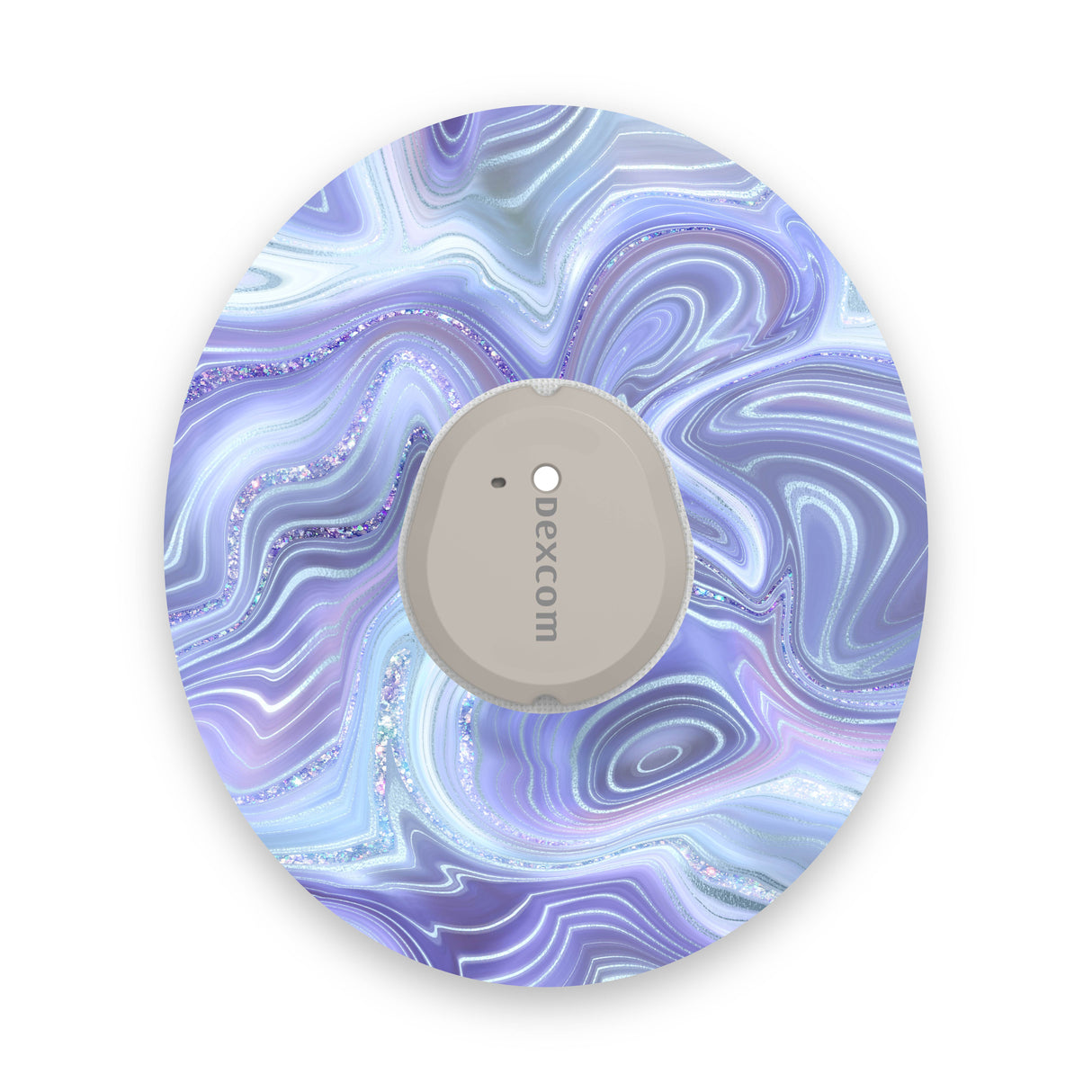 Blue Marble Sparkle Effect Dexcom G7 Diabetes Patch