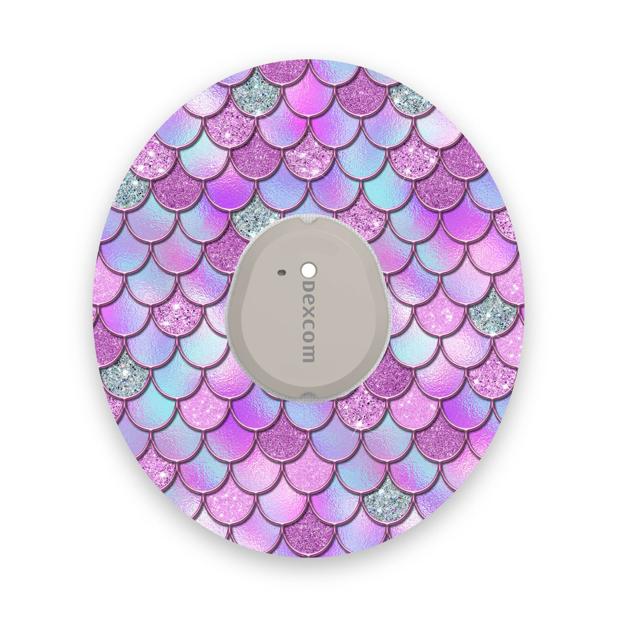 Pink-Purple Mermaid Scales Dexcom G7 Diabetes Patch