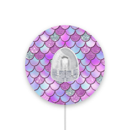 Pink-Purple Mermaid Infusion Set Diabetes Patch