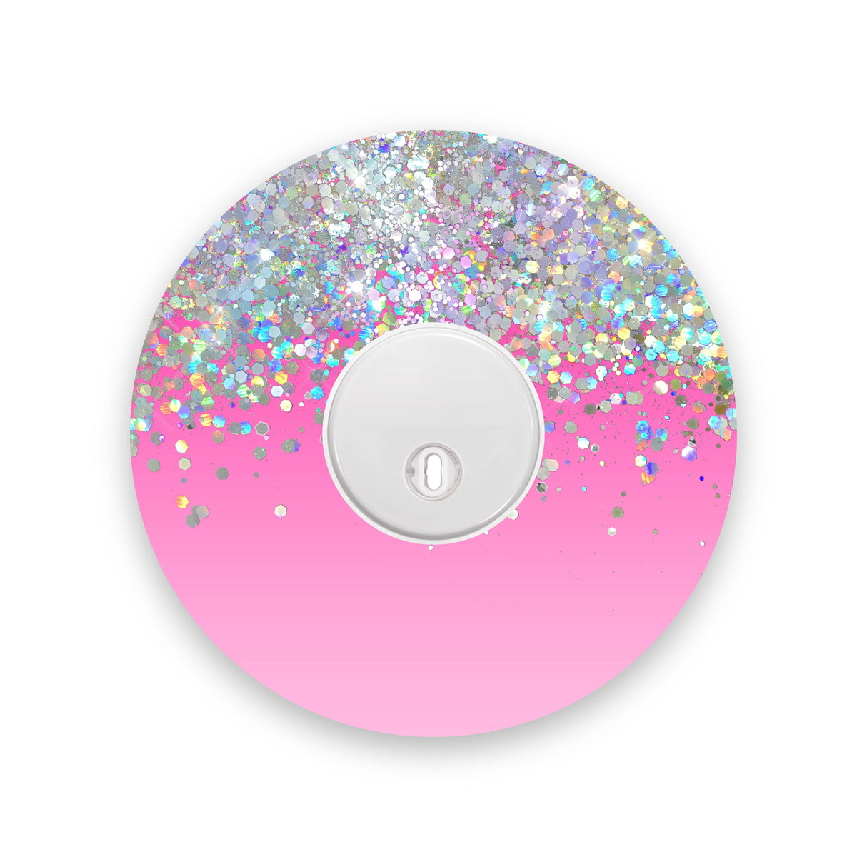 Pink Ombré Printed Glitter Effect Freestyle Libre 3 Diabetes Patch