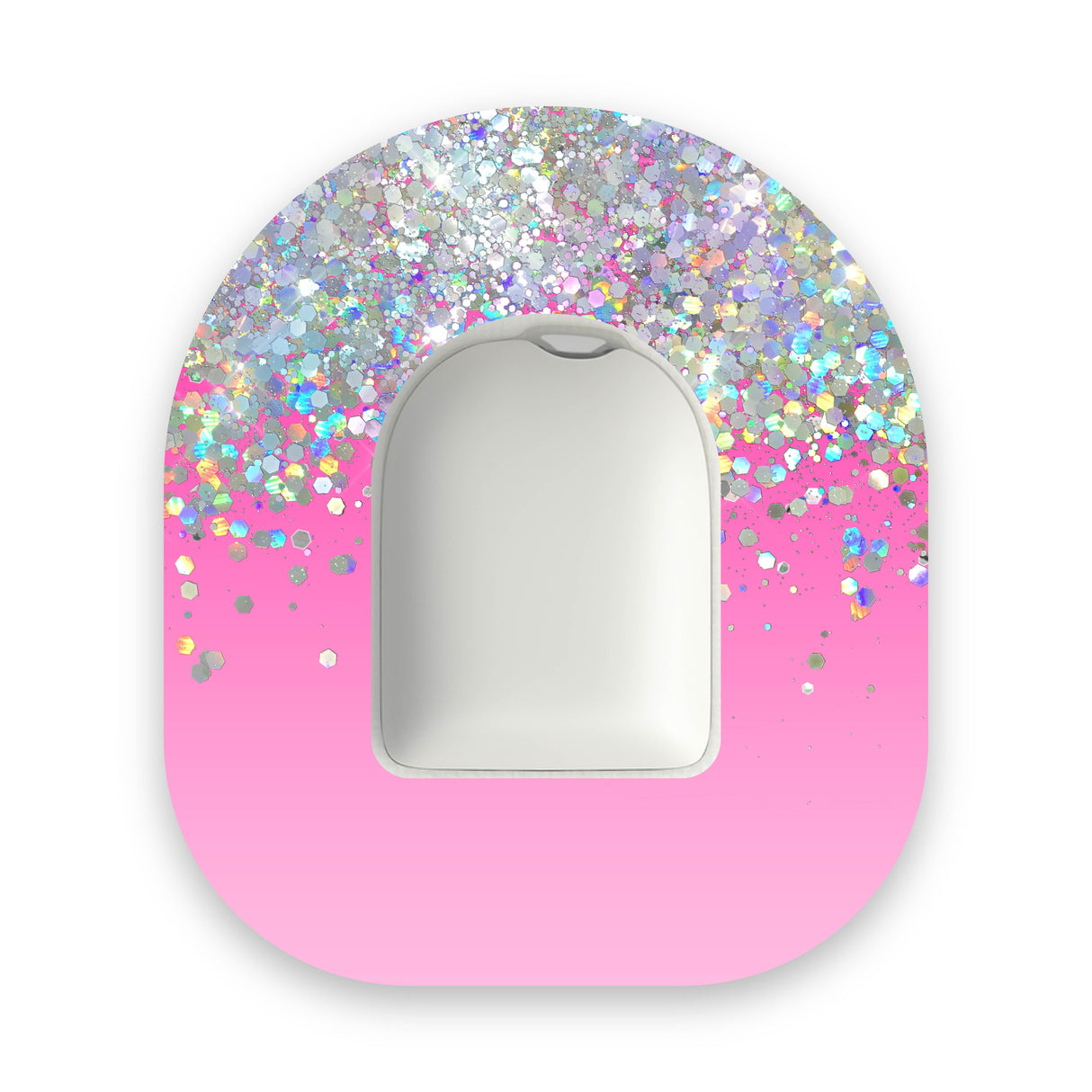 Pink Ombré Printed Glitter Effect Omnipod Diabetes Patch