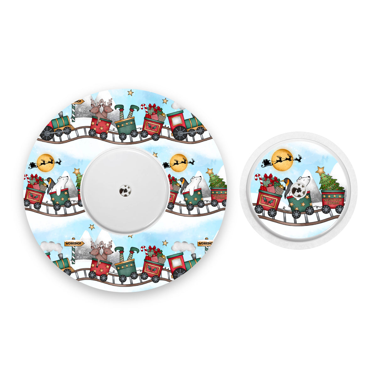 Polar Express Freestyle Libre 2 Diabetes Patch with Matching Vinyl Centre Sticker