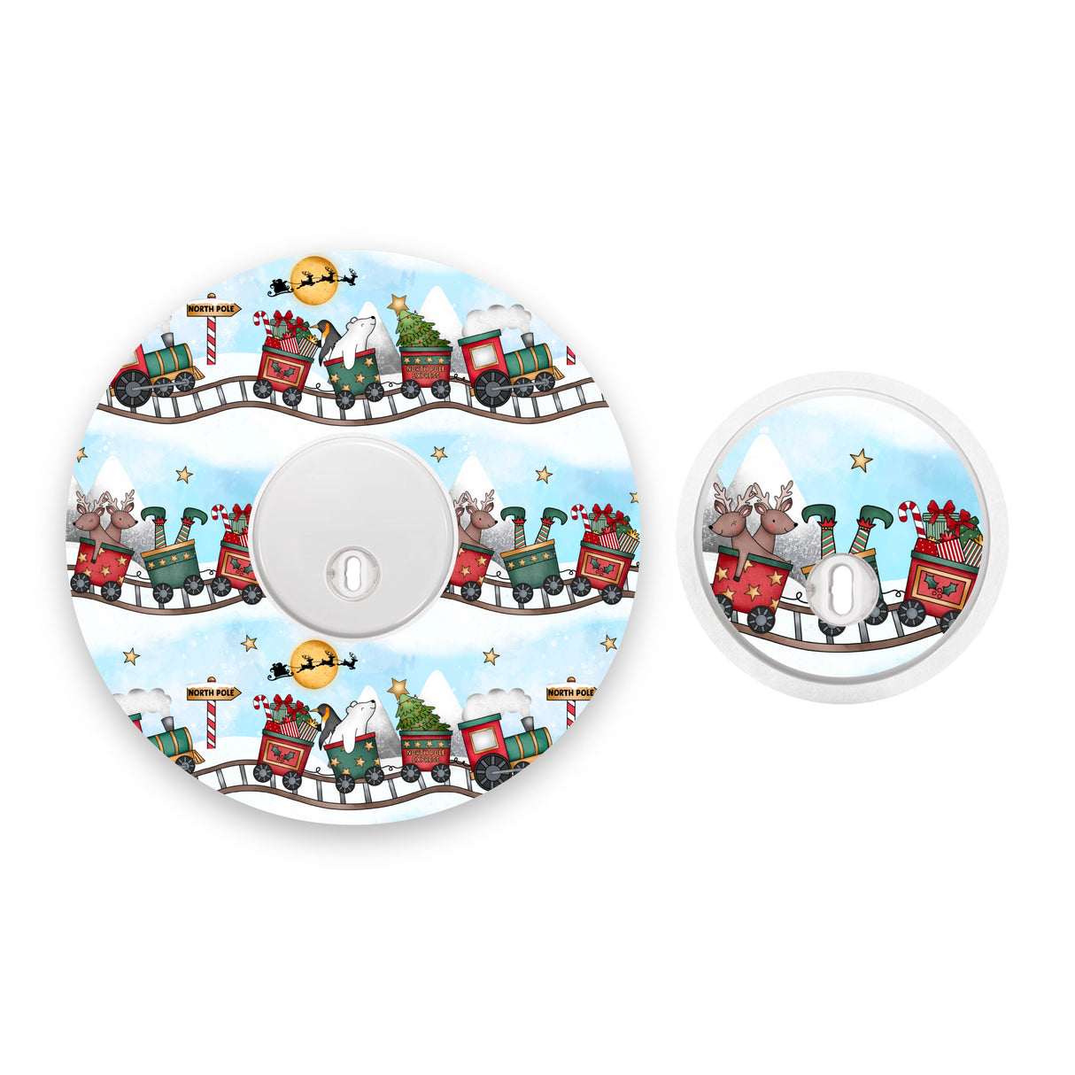 Polar Express Freestyle Libre 3 Diabetes Patch with Matching Vinyl Centre Sticker