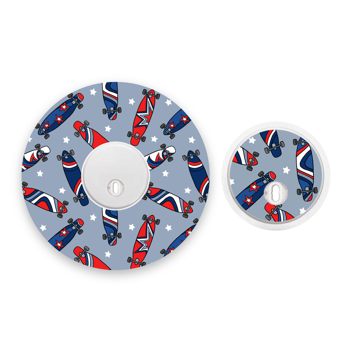 Skateboard Freestyle Libre 3 Diabetes Patch with Matching Vinyl Centre Sticker