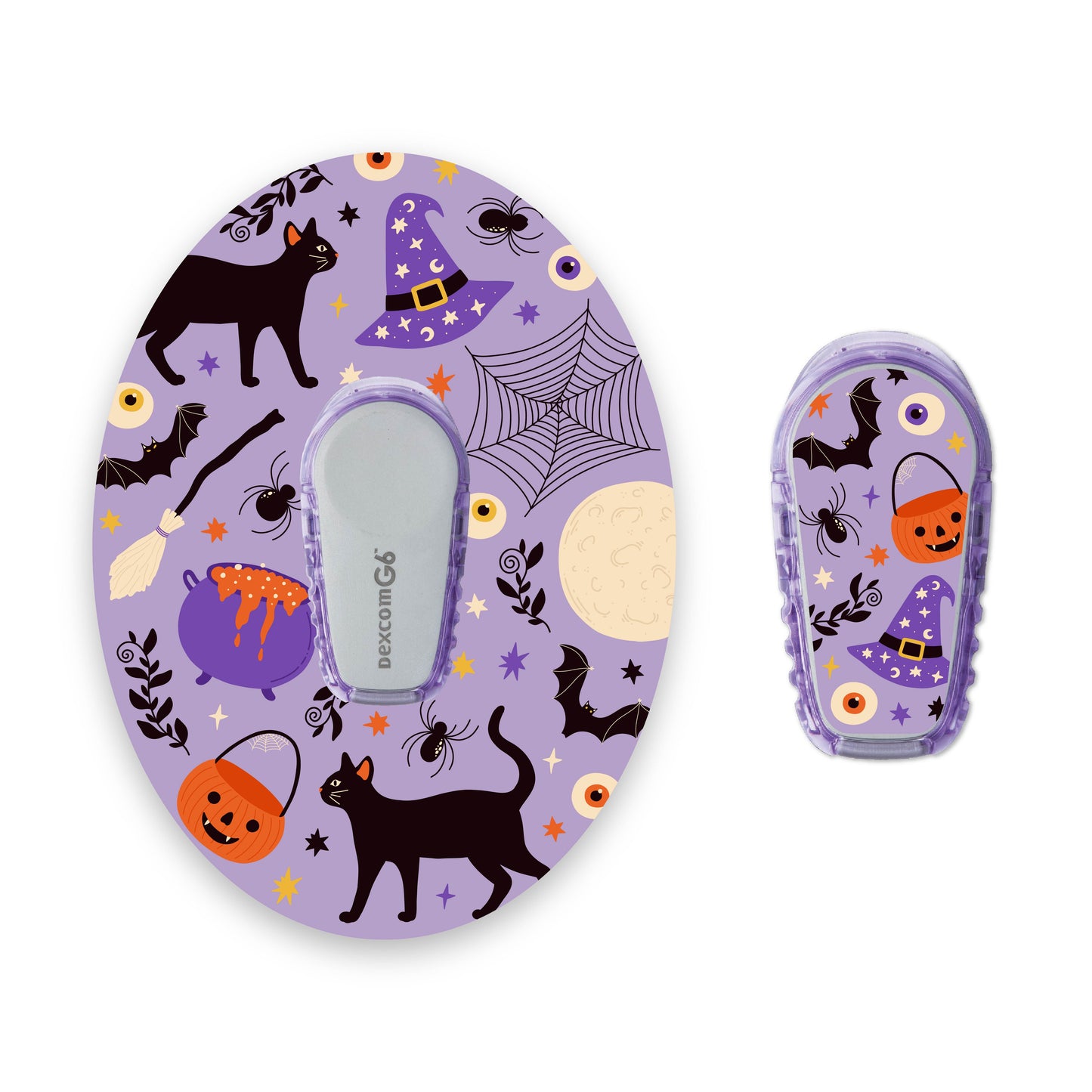 Spooky Halloween Dexcom G6 Diabetes Patch with Matching Vinyl Centre Sticker