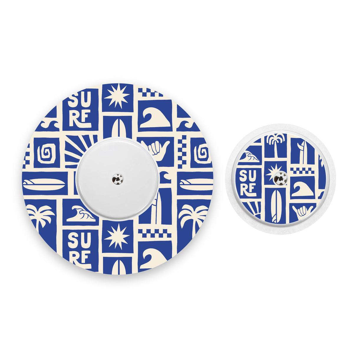 Surfing Freestyle Libre 2 Diabetes Patch with Matching Vinyl Centre Sticker