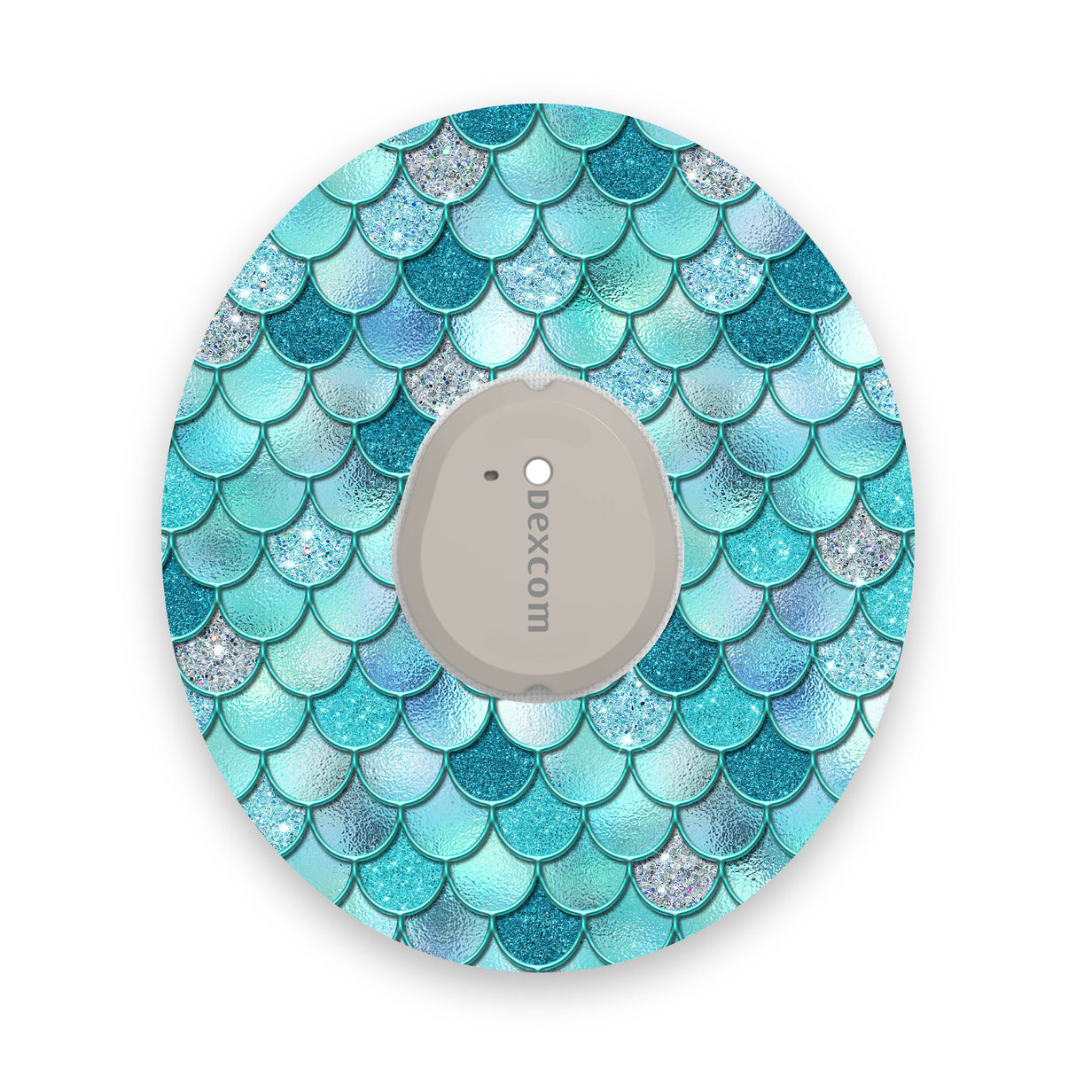 Turquoise Mermaid Scales Dexcom G7 Diabetes Patch