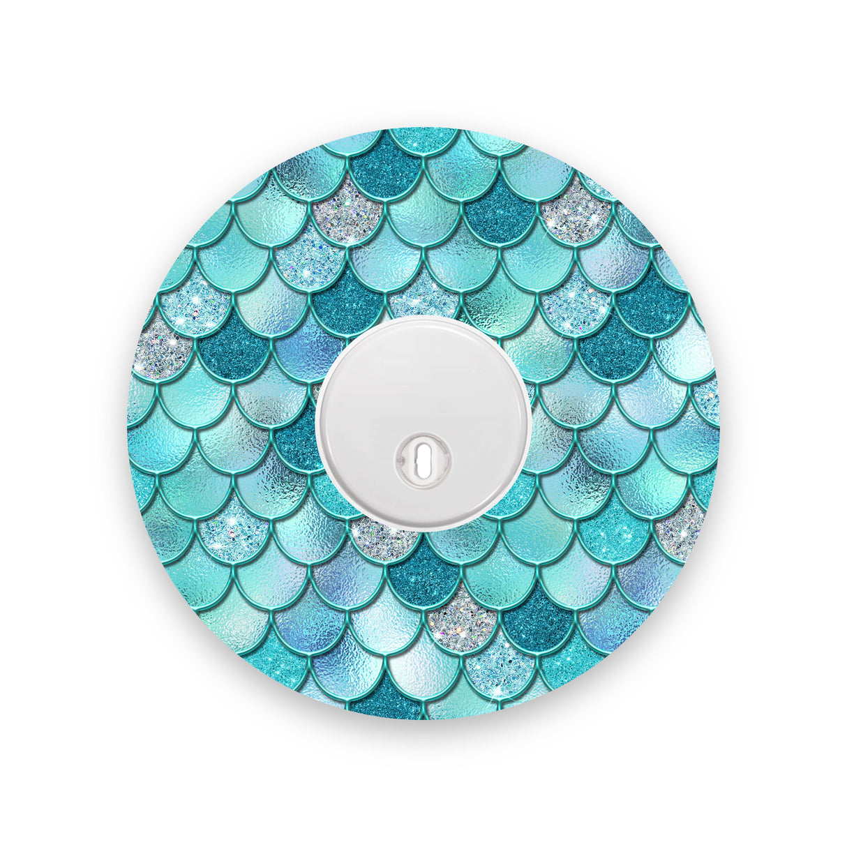 Turquoise Mermaid Scales Freestyle Libre 3 Diabetes Patch