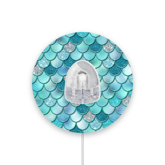 Turquoise Mermaid Infusion Set Diabetes Patch