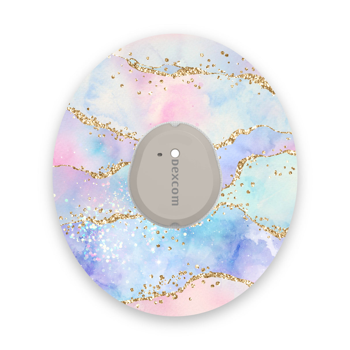 Watercolour Gold Sparkle Effect Dexcom G7 Diabetes Patch