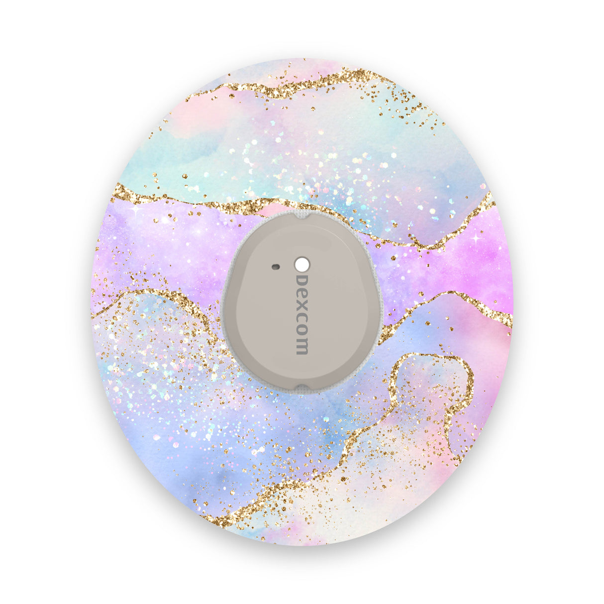 Watercolour Gold Sparkle Effect Dexcom G7 Diabetes Patch