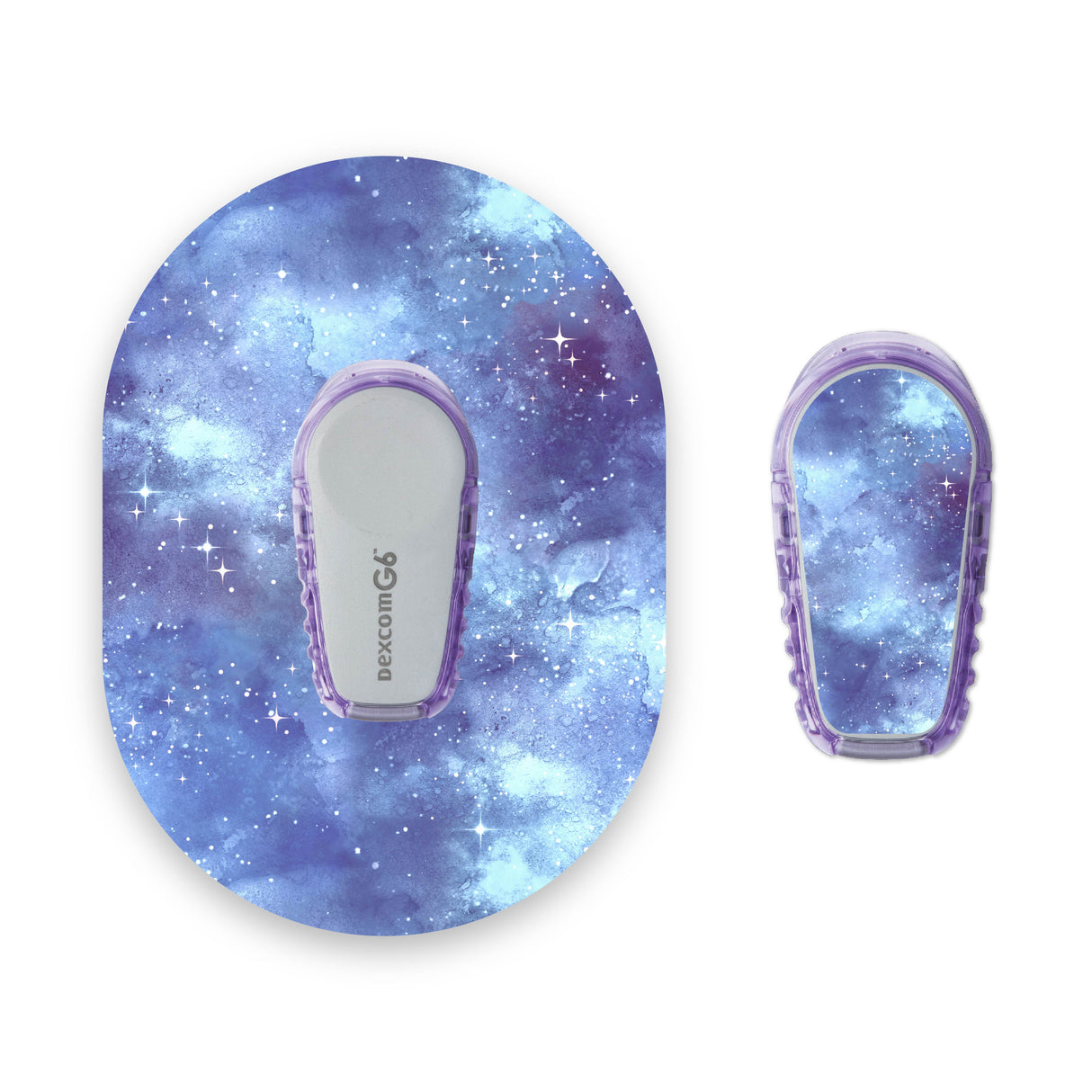 Midnight Watercolour Dexcom G6 Diabetes Patch with Matching Vinyl Centre Sticker
