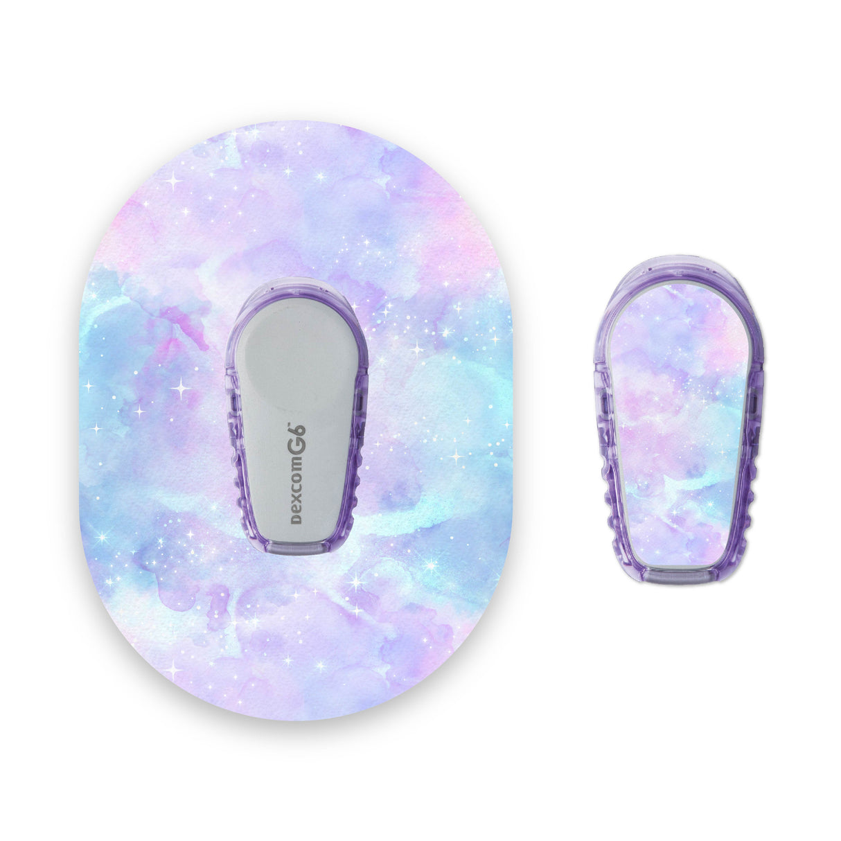 Pastel Watercolour Dexcom G6 Diabetes Patch with Matching Vinyl Centre Sticker