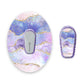 Watercolour Gold Sparkle Effect Dexcom G6 Diabetes Patch with Matching Vinyl Centre Sticker